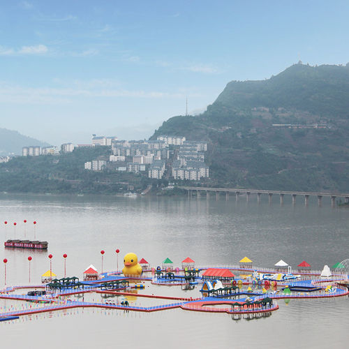 Gioco acquatico scivolo - Marina - Shanghai Qihua Waterborne Engineering Construction Co., Ltd - parco / trampolini / boa