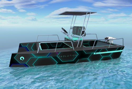 Lancia catamarano - NEO X2 - KAICYCLES™ - fuoribordo / elettrica / open