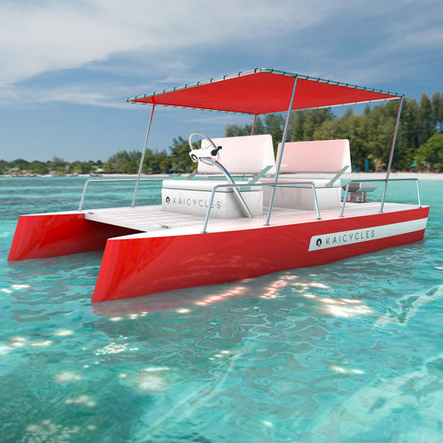 Lancia catamarano - NEO X4 - KAICYCLES™ - fuoribordo / elettrica / da pesca sportiva
