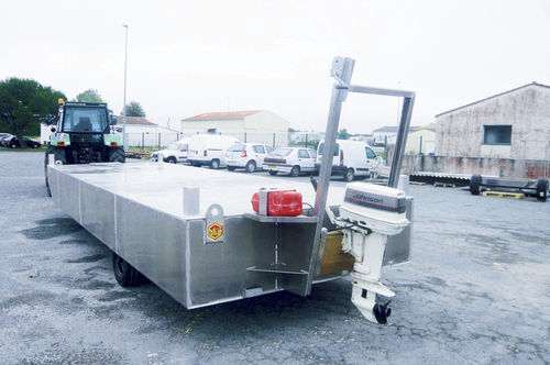 Carrello per acquacoltura - Mulot Naval - per barca professionale / a 2 assi / a un asse