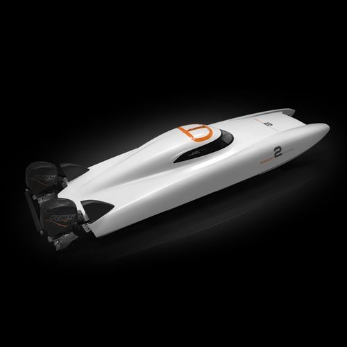Runabout fuoribordo - HyperCat 32 - Swecat Racing AB - bimotore / hard-top / sportivo