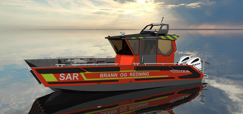 Barca professionale nave di ricerca e salvataggio - OXpro AL8  - Hatløy Maritime AS - barca da lavoro / mezzo da sbarco / motobarcapompa