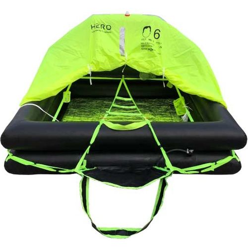 Zattera di salvataggio per barca - 110 series - HERO LIFESAVING EQUIPMENT - di altura / 6 posti / 8 posti