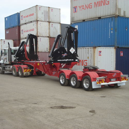 Carrello portacontainer - HC4020-BD - SWINGLIFT - per cantiere navale / per terminale portuario / con caricamento laterale