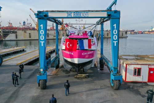 Barca professionale peschereccio a strascico - FVT120 - Nova Shipyard - in composito armato di fibra di vetro / in acciaio