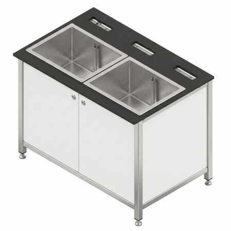 Lavello rettangolare - MK Seats GmbH - doppio / in acciaio inossidabile / in acciaio inox 304