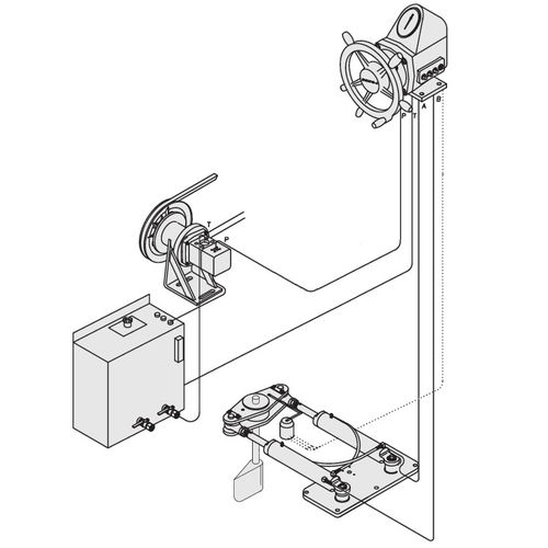 Meccanismo di sterzo per nave - DPS130S - D-I INDUSTRIAL CO.,LTD. - idraulico / assistito