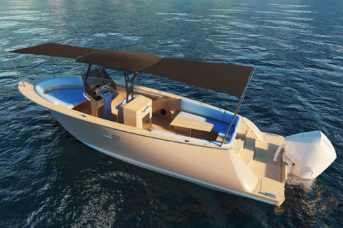 Barca open fuoribordo - LEVANZO 25 Lounge Deck - LILYBAEUM YACHT SRL - bimotore / con console centrale / max. 8 persone