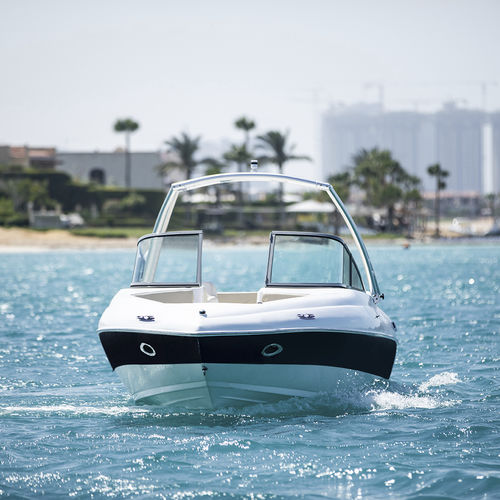 Runabout entrobordo - ARROW - DOLPHIN SPEED BOATS - con dual console / bow-rider / open