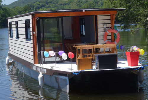 Barca a motore house-boat catamarano - Standard - BATEAUX POUR LA PLANETE - entrobordo / elettrosolare / da fiume