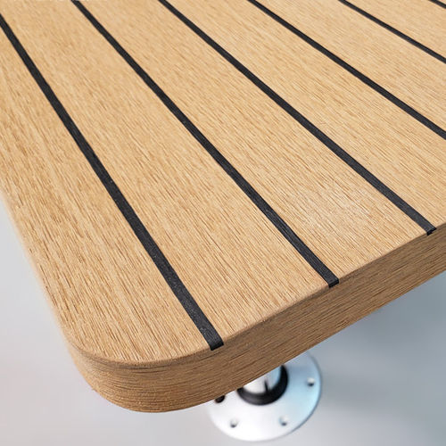 Tavolo per barca - ISOTEAK - regolabile / in teak / incolore