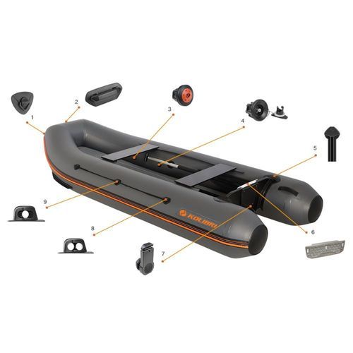 Canoa gonfiabile - KM-390C v2 - KOLIBRI - multiuso / 4 posti / bianca