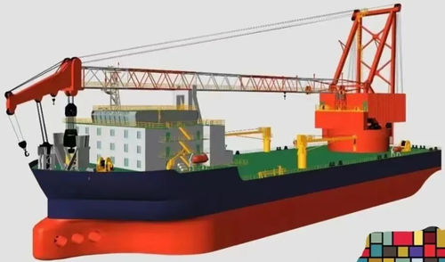 Nave-gru chiatta-gru - 3000 T - Julong Technology Co.,Ltd. - in acciaio
