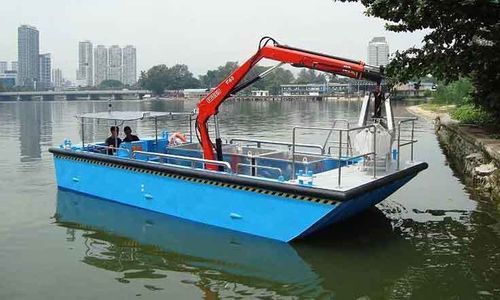 Barca professionale chiatta di recupero rifiuti - Scavenger 40 Aquatic Loadmaster - Five Aluminium Boat and Engineering Pte Ltd - diesel / in alluminio