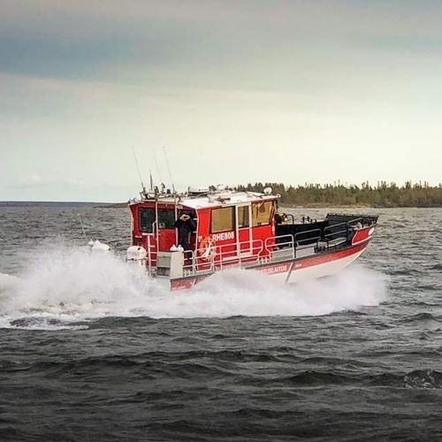 Barca professionale motobarcapompa - 1200 OSR - Kewatec - barca per il recupero di idrocarburi / entrobordo a idrogetto / diesel