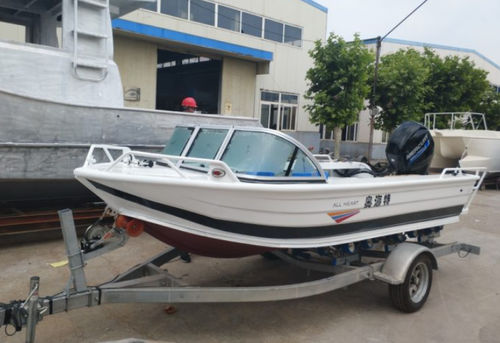 Lancia fuoribordo - RAMBLER 500 - Qingdao Allheart Marine Co., Ltd. - open / con dual console / da pesca sportiva