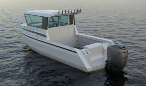 Barca da pesca e diporto fuoribordo - LEADER 768Z - Qingdao Allheart Marine Co., Ltd. - con cabina di pilotaggio / open / con console centrale