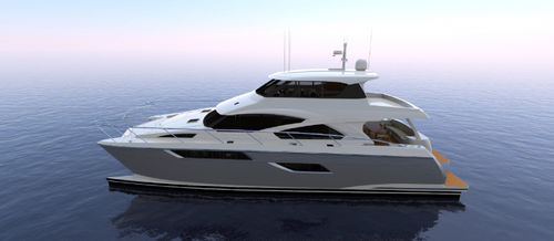 Motor-yacht catamarano - CATYACHT 2000 - Qingdao Allheart Marine Co., Ltd. - da crociera / con cabina di pilotaggio / in alluminio