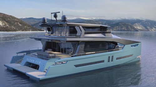 Motor-yacht catamarano - OCEAN ECO 90 EX - Alva Yachts GmbH - da crociera / explorer / con fly