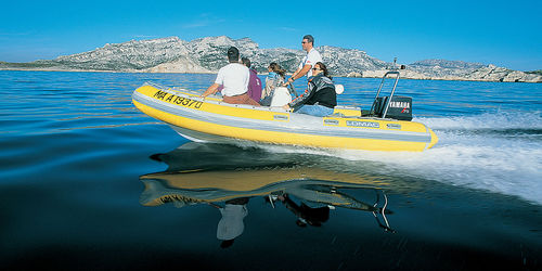 Gommone fuoribordo - CLUB 460 - Lomac - semirigido / con console centrale / con console jockey