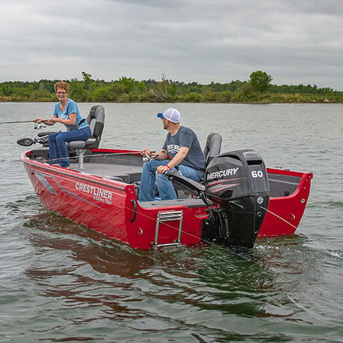 Bay boat fuoribordo - 1750 PRO TILLER  - Crestliner - da pesca sportiva / in alluminio / max. 6 persone
