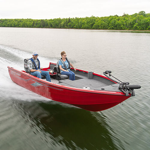 Bay boat fuoribordo - 1650 PRO TILLER  - Crestliner - da pesca sportiva / in alluminio / max. 6 persone