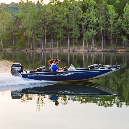 Crappie boat fuoribordo - VT 19C  - Crestliner - con console laterale / da pesca sportiva / in alluminio