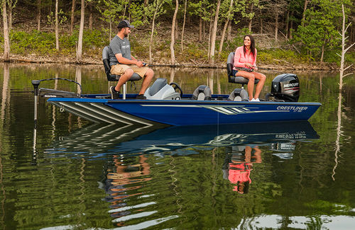 Crappie boat fuoribordo - VT 18C  - Crestliner - con console laterale / da pesca sportiva / in alluminio