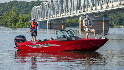 Bass boat fuoribordo - FM 1900 WT - Lowe - con dual console / open / da pesca sportiva