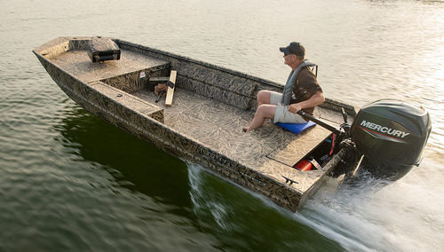 Jon boat fuoribordo - Roughneck 1860 - Lowe - open / da pesca sportiva / in alluminio