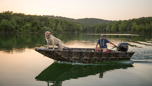 Jon boat fuoribordo - Roughneck 1660 - Lowe - con console laterale / open / da pesca sportiva