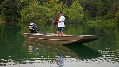 Jon boat fuoribordo - Roughneck 1655 Big River - Lowe - open / da caccia / in alluminio