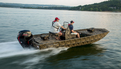 Jon boat fuoribordo - Roughneck 2070 CC - Lowe - con console centrale / open / da pesca sportiva