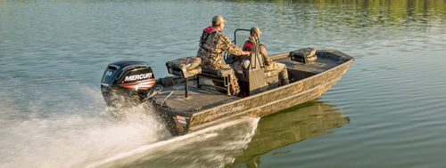 Jon boat fuoribordo - Roughneck 1860 CC - Lowe - con console centrale / open / per la pesca