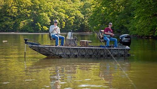 Jon boat fuoribordo - Roughneck 1660 Pathfinder - Lowe - con console centrale / open / da pesca sportiva