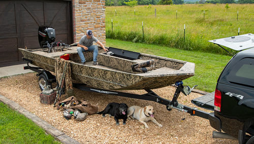 Jon boat fuoribordo - Roughneck 2070 Waterfowl Tiller - Lowe - open / da pesca sportiva / da caccia