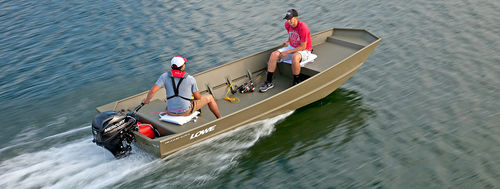 Jon boat fuoribordo - L1648M AURA - Lowe - open / da pesca sportiva / in alluminio