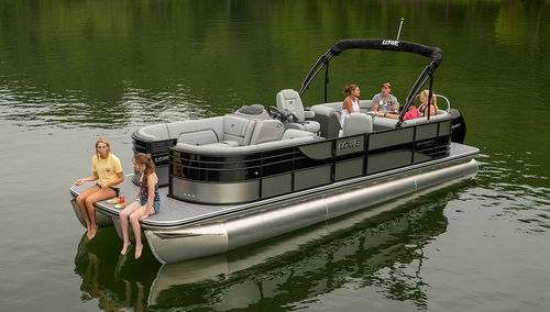 Pontoon boat fuoribordo - Retreat 270 Ext Walk Thru - Lowe - open / in alluminio / max. 14 persone