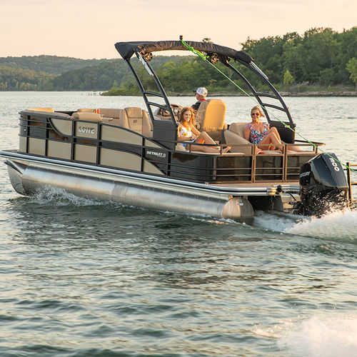 Pontoon boat fuoribordo - Retreat 250 RFL - Lowe - tri-tube / open / da sci nautico