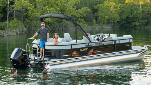 Pontoon boat fuoribordo - SS250 Ext Walk Thru - Lowe - tri-tube / open / da immersione