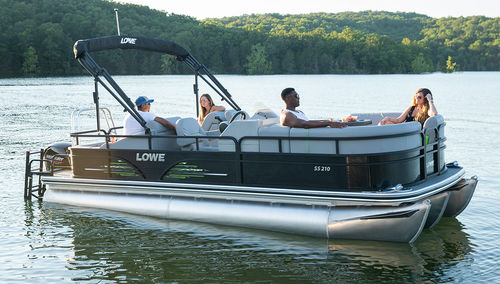 Pontoon boat fuoribordo - SS210 RFL - Lowe - tri-tube / open / da wakeboard