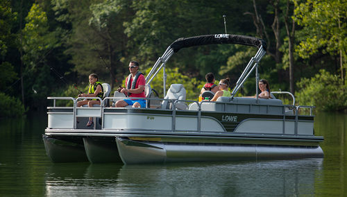 Pontoon boat fuoribordo - SF234 - Lowe - tri-tube / open / da pesca sportiva
