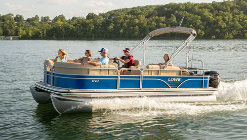 Pontoon boat fuoribordo - SF212 - Lowe - open / con console laterale / da pesca sportiva