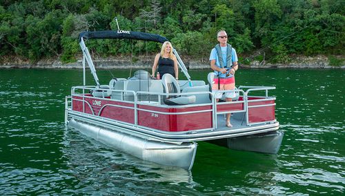Pontoon boat fuoribordo - SF194 - Lowe - open / con console laterale / da pesca sportiva