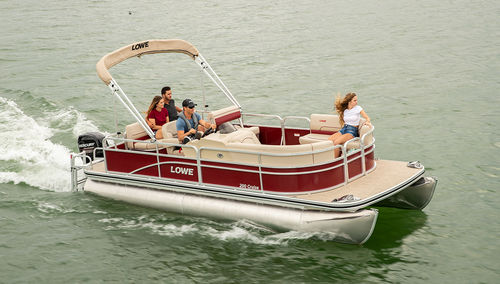 Pontoon boat fuoribordo - Ultra 200 - Lowe - open / con console laterale / da crociera