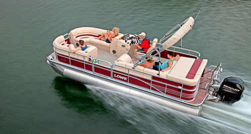 Pontoon boat fuoribordo - SS230 SUPER SPORT - Lowe - da wakeboard