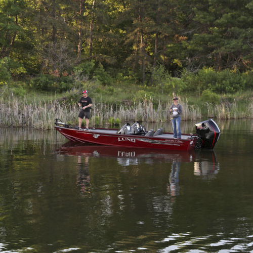 Bass boat fuoribordo - 2075 - Lund - con dual console / da pesca sportiva / in alluminio