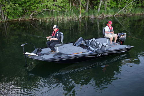Bass boat fuoribordo - Lund - con console laterale / da pesca sportiva / in alluminio