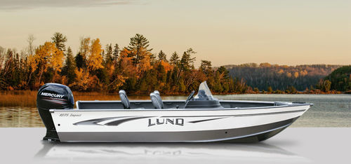 Runabout fuoribordo - 1875 IMPACT - Lund - con dual console / da pesca sportiva / in alluminio