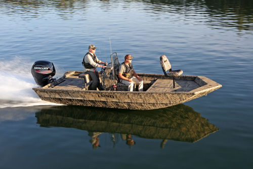 Jon boat con console centrale - 1870 PREDATOR - Lund - con console laterale / da pesca sportiva / in alluminio